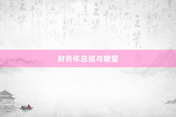 财务年总结与瞻望
